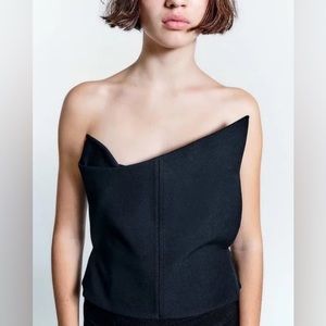 ZARA Bloggers Favorite ASYMMETRIC BUSTIER LIMITED EDITION - XS- never worn